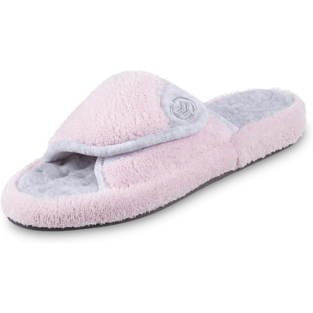 Cozy Women's Microterry Spa Slide Slippers - Adjustable, Indoor/Outdoor | 6.5-7